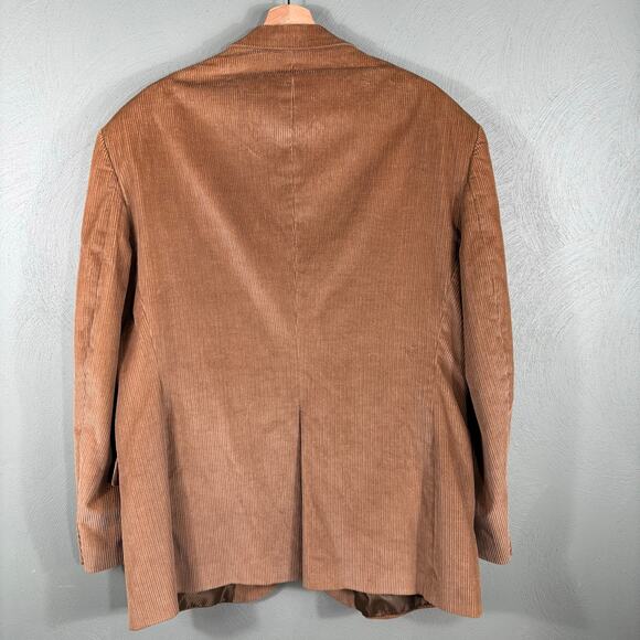 Hunt Valley Men's 46L Brown Blazer Corduroy Padded Lined Inner Pockets Jacket - Picture 13 of 14